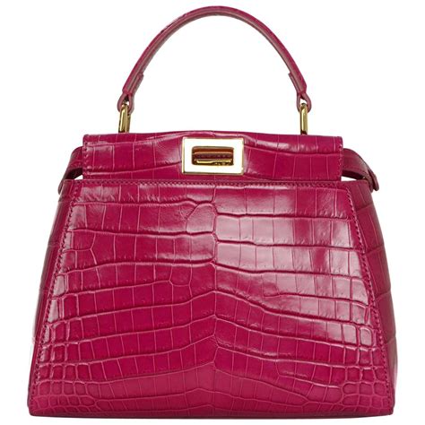 fendi pink corcodile|Shop the Fendi Peekaboo Bag for Women .